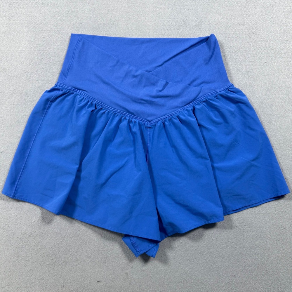 OFFLINE by Aerie Real Me Crossover Flowy Shorts Blue Womens Medium